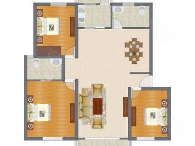 3室2厅 142.21平米