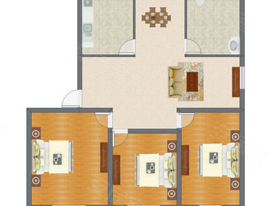 3室2厅 112.63平米