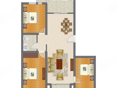 3室2厅 121.95平米
