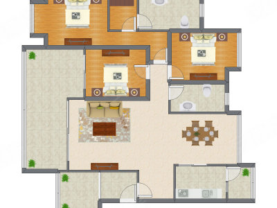 3室2厅 159.69平米