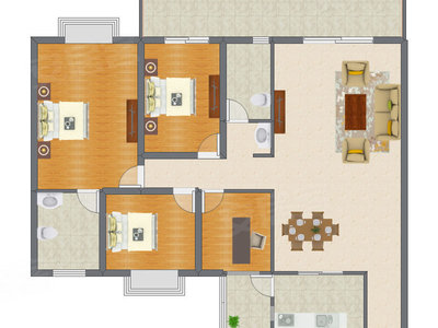 4室2厅 155.84平米