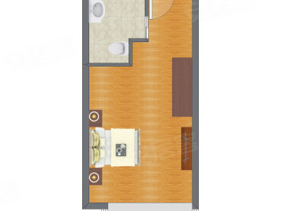 1室0厅 44.03平米