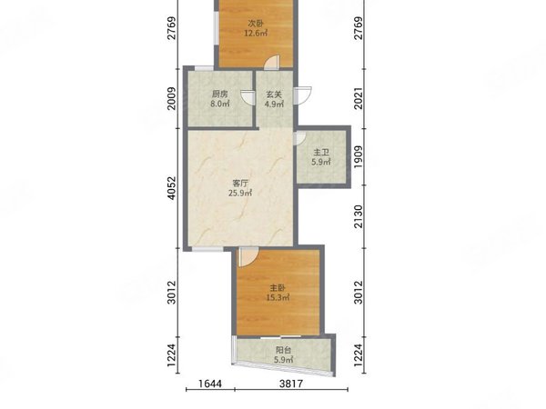 北京房山良乡罗府家园罗府家园,电梯房,两居室出租,看房方便出租房源