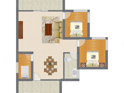 3室2厅 78.90平米