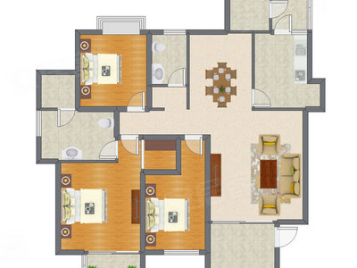 3室2厅 116.78平米