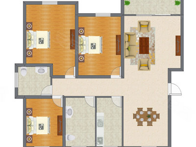 3室2厅 147.69平米