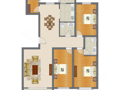 3室2厅 159.80平米
