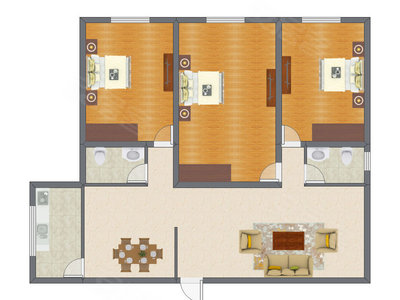 3室2厅 170.96平米