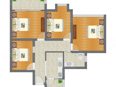 4室1厅 82.25平米