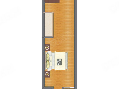 1室1厅 59.16平米户型图