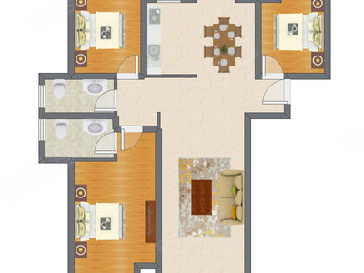 3室2厅 118.97平米