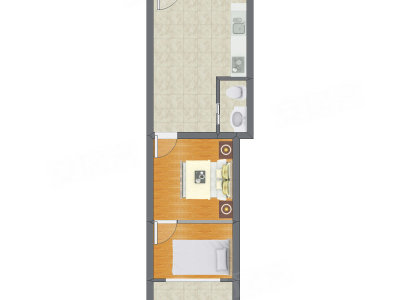 2室0厅 34.60平米