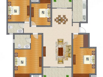 4室2厅 165.00平米