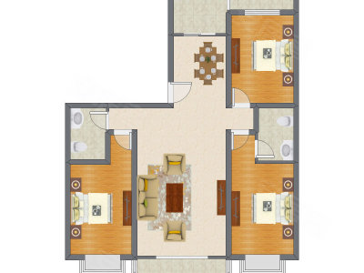 3室2厅 162.01平米