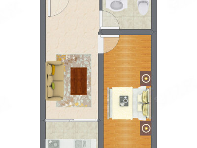 1室1厅 42.15平米