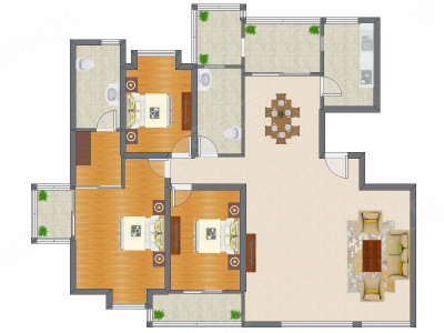 3室2厅 181.45平米