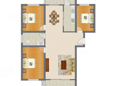3室2厅 146.46平米