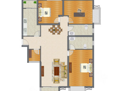 3室2厅 161.33平米