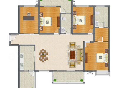 4室2厅 193.32平米