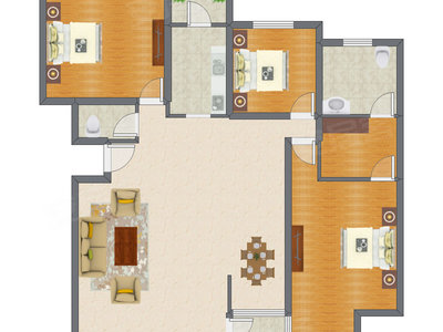 3室2厅 143.99平米