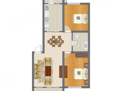 2室2厅 98.86平米