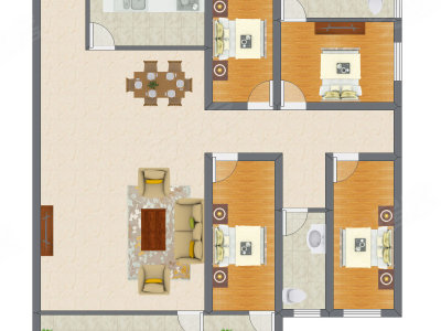 4室2厅 127.15平米
