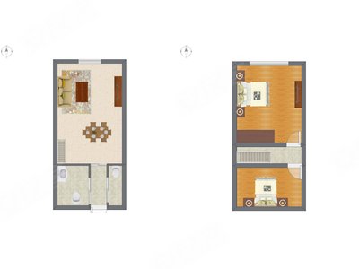 2室1厅 30.05平米