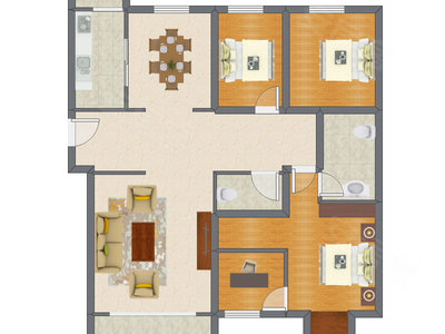 3室2厅 168.65平米