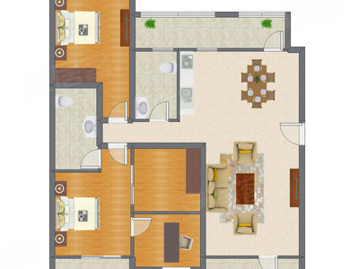 3室2厅 143.15平米