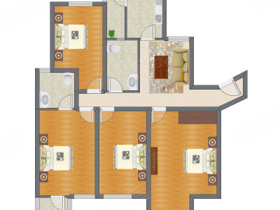 4室1厅 144.66平米