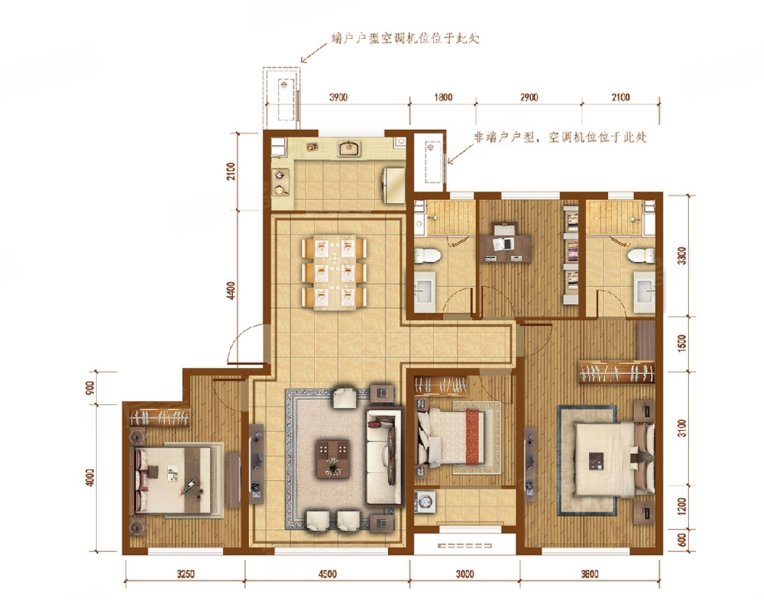 济南融创文旅城(新房)4室2厅2卫170㎡南247万