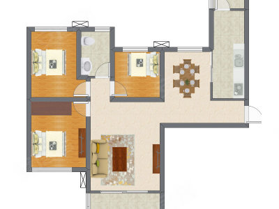 3室2厅 116.01平米