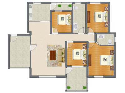 4室1厅 152.21平米