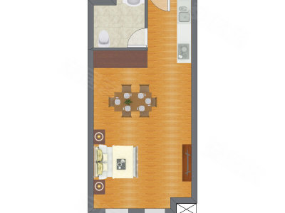 1室0厅 54.61平米