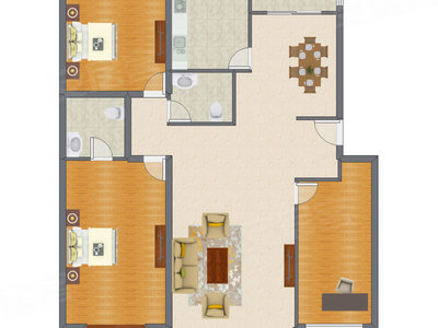3室2厅 151.03平米