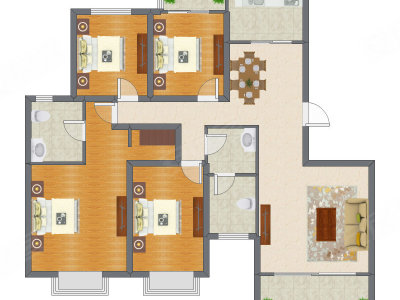 4室2厅 140.24平米