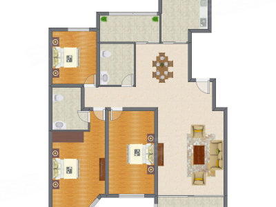 3室2厅 189.85平米