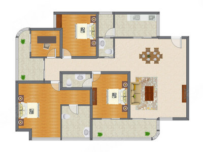 4室2厅 172.76平米