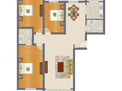 3室2厅 143.77平米