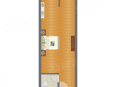 1室0厅 47.00平米户型图