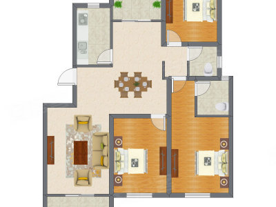 3室2厅 113.65平米