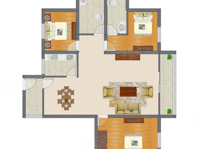 3室2厅 185.13平米