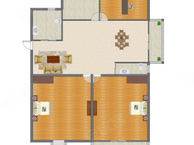 3室2厅 186.71平米