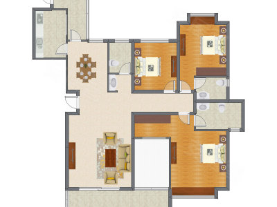 3室2厅 149.67平米户型图