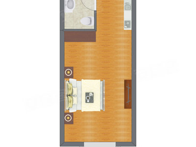 1室0厅 28.71平米