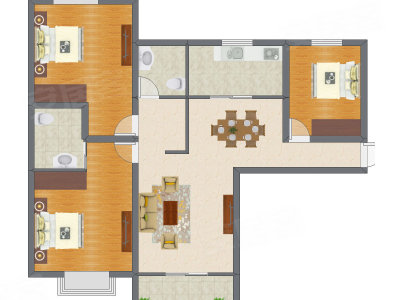 3室2厅 94.14平米