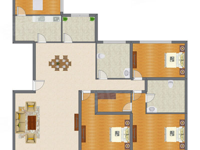 3室2厅 179.10平米
