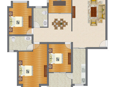 4室2厅 155.34平米