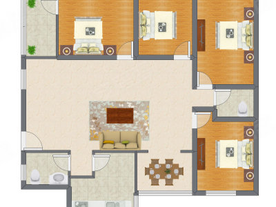 4室2厅 143.64平米