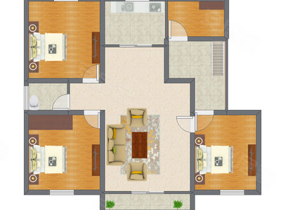 5室3厅 94.75平米